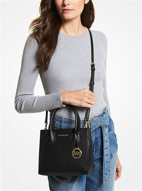 michael michael kors mercer medium bonded leather crossbody|Michael Kors Crossbody thick strap.